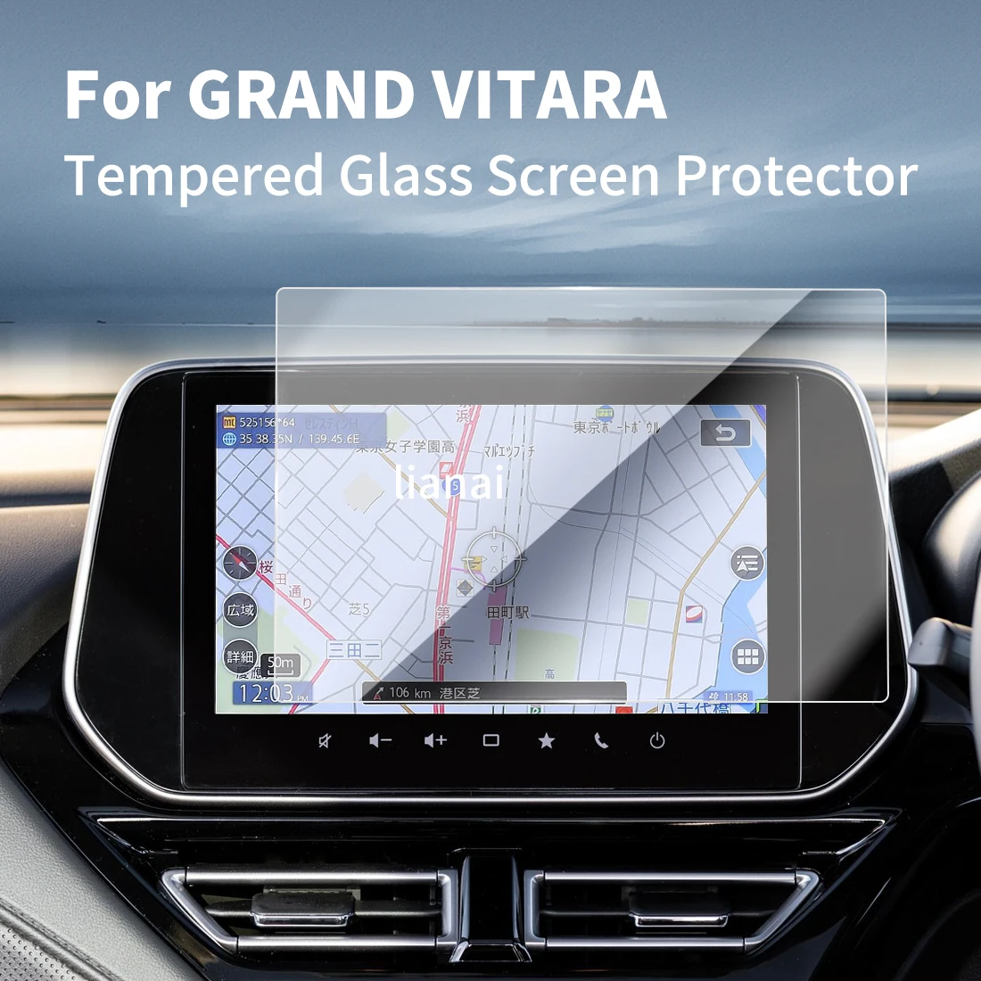 

Защитная пленка для экрана Carplay, защитная пленка из закаленного стекла, навигатор, автомобильные наклейки, аксессуары для 24 Suzuki GRAND VITARA
