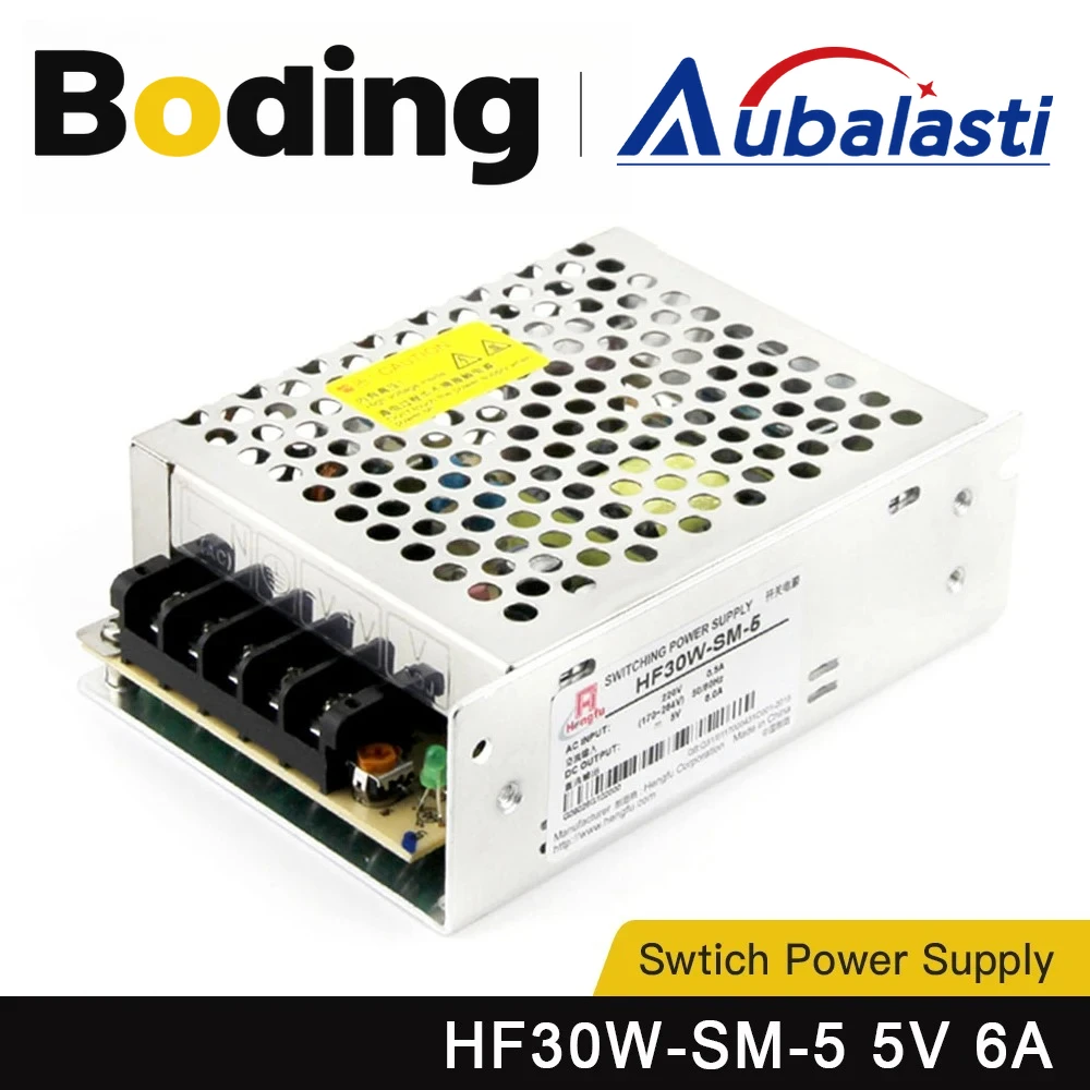 Aubalasti HF30W-SM-5 Switch Power Supply DC5V 6A 30W 5V-48V for Laser Machine Solar Energy Industrial Control