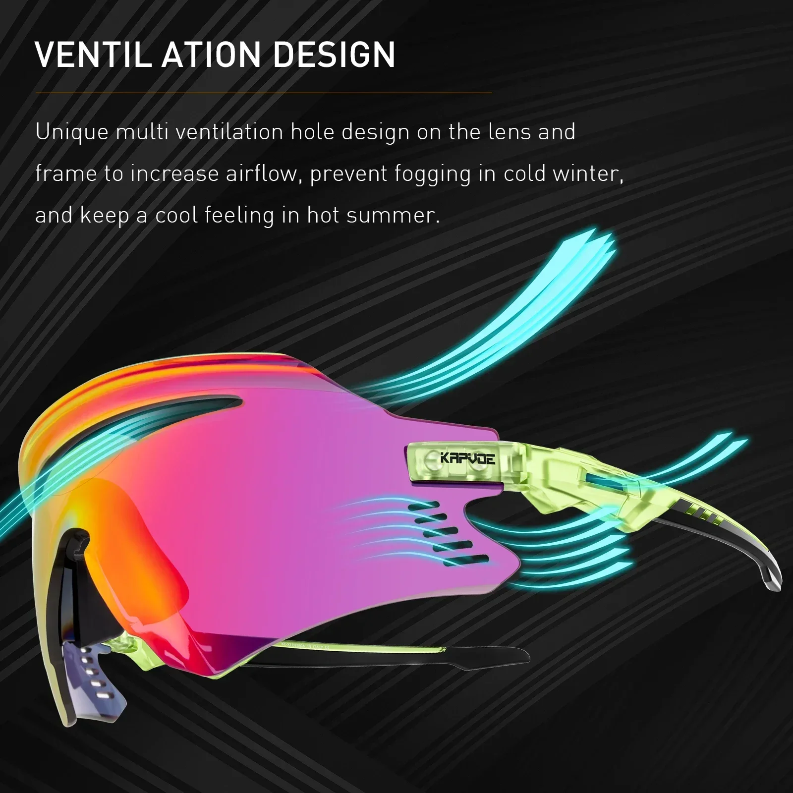 Kapvoe Cycling Glasses Men Bike Sunglasses UV400 for Skating Cycl Eyewear MTB Outdoor Women Sport Goggles Bike Bicycle Eyewear