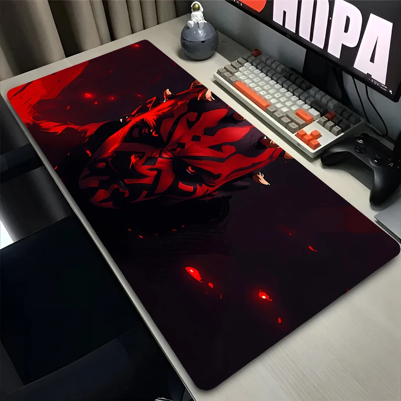 Large Gamer Table Mat Darth Maul Star Wars Mousepad Laptop Gaming Non-slip Mouse Pad Computer Pads Edge Locking Gaming Mouse Mat