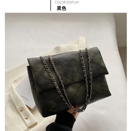 NEW Black Ancient Trend Girl Woman Messenger Shoulder OL PU PVC Leather Women Lady Bags Fashion Handbag Purses Tote Bags