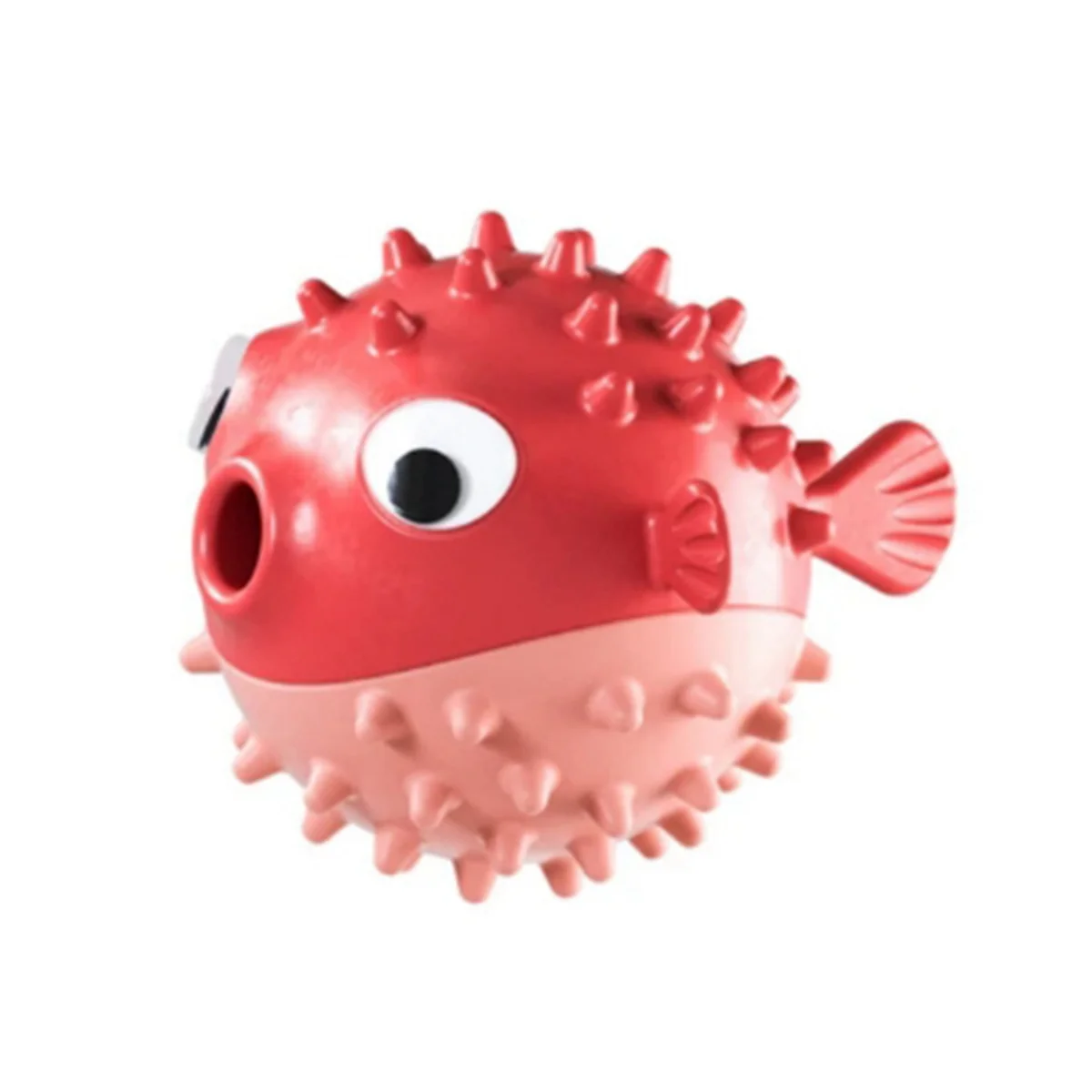 Dog Leakage Food Ball Fish Shape Molar Bite Resistant Toys Dog Teeth Cleaning Ball Food Leakage Chewing Toy Red