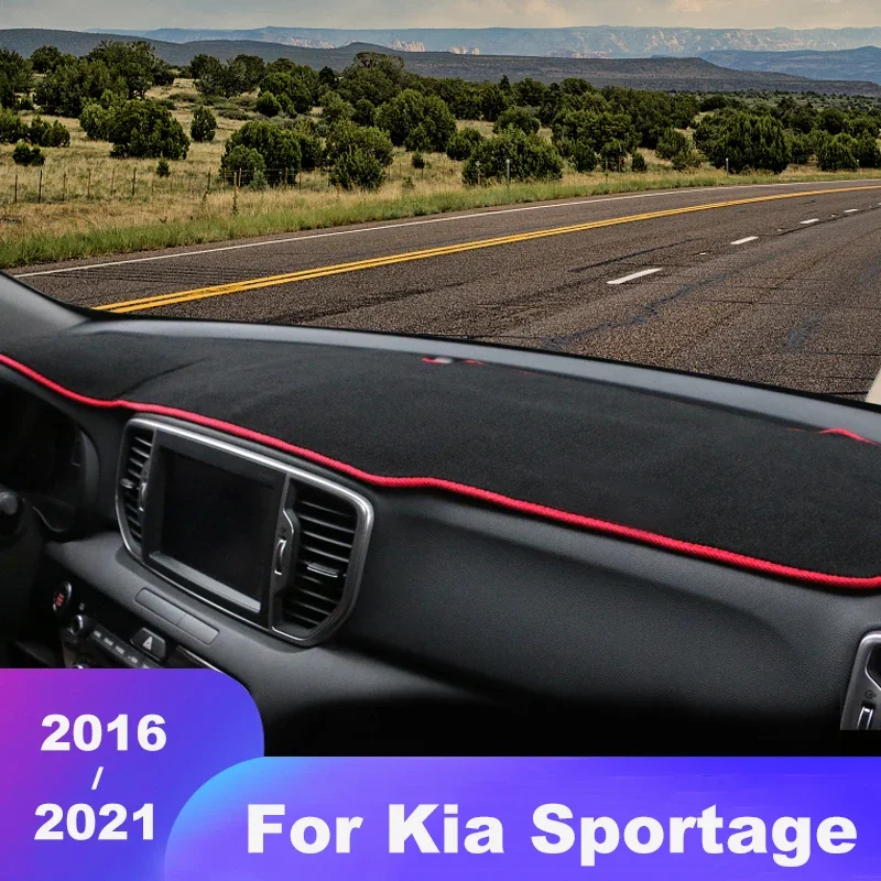 

Для Kia Sportage 4 QL 2016-2019 2020 2021 2022, приборная панель автомобиля, избегайте световых накладок, инструментальная платформа, коврики, аксессуары для ковров