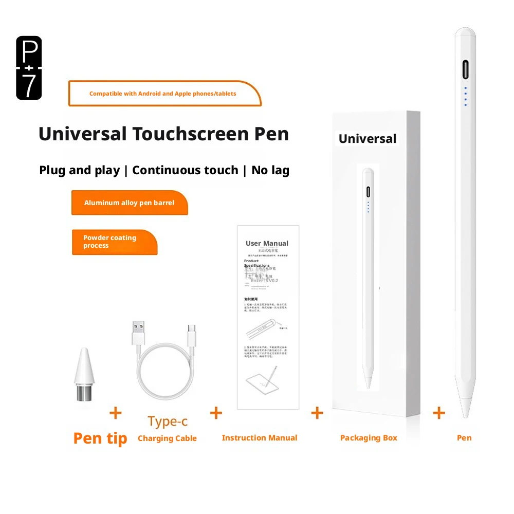 Universal Active Capacitive Pen For Tablets And Phones Without Bluetooth And without Anti-Fingerprint Function Stylus Pen