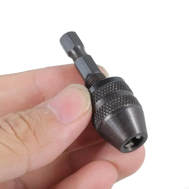 Y51B New 1/4 In Shank Keyless Electric Drill Chuck Conversion Clamp 0.3-3mm