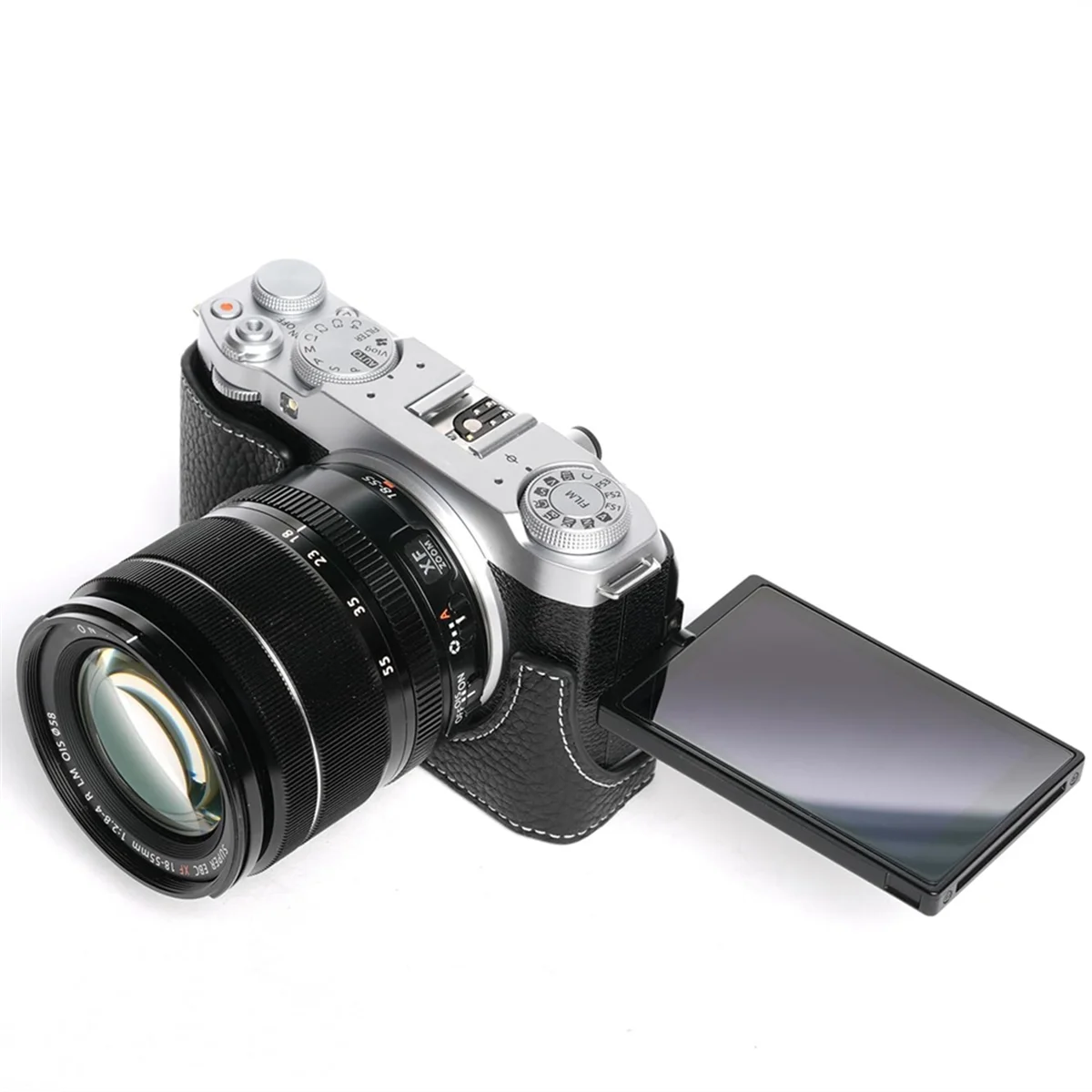 

NEW!! Camera Protective Case for Fujifilm XM5 Retro PU Cover Half Base Mount for Fuji X-M5 Accessories