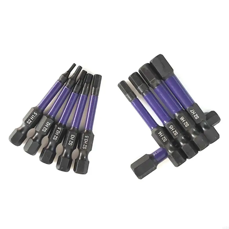 920L 10Pcs Allen Wrench Drill Bit Set Impact Head Screwdriver Bit Set 1/4 Inch Shank Bit Christmas Gifts