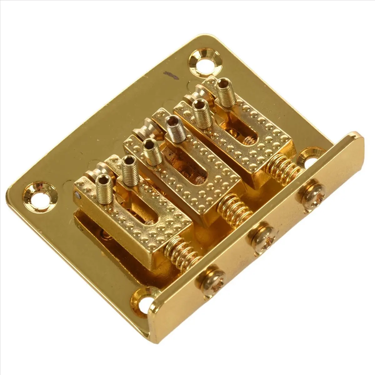 

4X 3-струнный гитарный бридж-тейл (золотой) для гитары с 3 струнами, замена для гитары с фиксированным бриджем