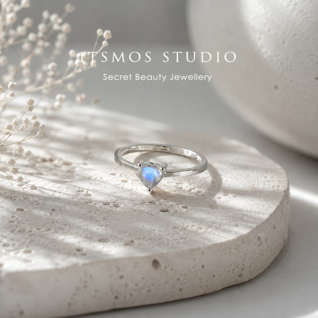 ITSMOS Bague en labradorite naturelle taille poire, bijou de guérison spirituelle, bague empilable, bande d'aura éthérée pour femme, cadeau