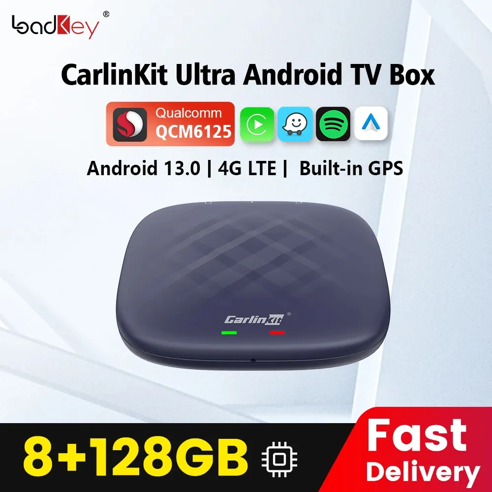 Carlinkit 넷플릭스 유튜브 스포티파이 무선 카플레이, 안드로이드 13, 안드로이드 오토 QCM665, 4G LTE, GPS 플레이 게임 스트리밍 박스