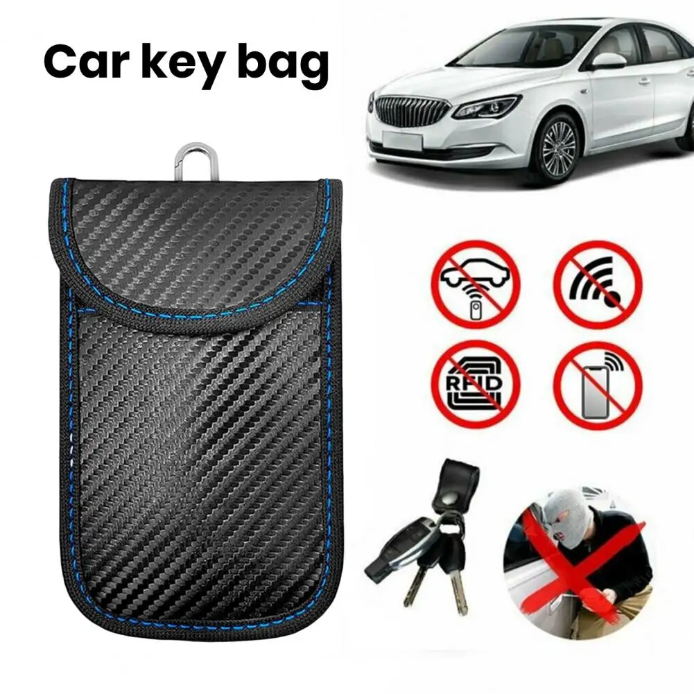 Car Key Pouch Signal-blocking Faraday Bag Key Organizer Anti-theft Car Key Storage Case with Wear Resistant Material