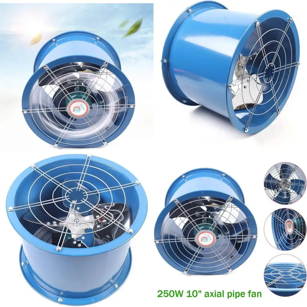 

Axial Flow Cylinder Exhaust Fan for Spray Booths - Copper Motor, Quiet Operation, Paint Fumes Removal