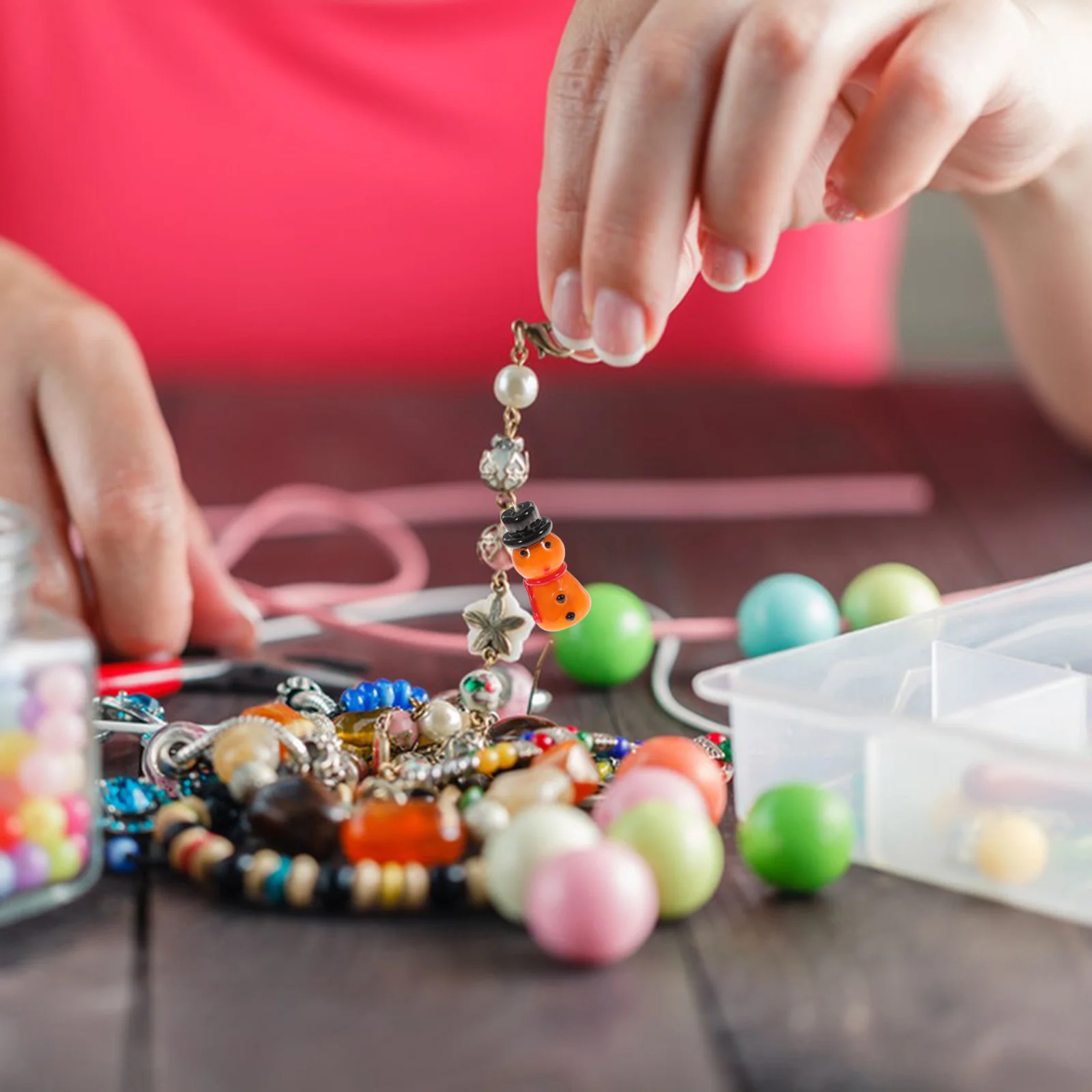 

15 шт. стеклянных бусин для изготовления украшений, рукоделия, бусин для браслетов, подвесок, декора, рождественские фигурные разноцветные аксессуары