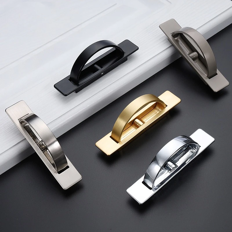 Recessed Hidden Handle, Embedded Invisible Pull, Modern Minimalist Cabinet Drawer Wardrobe Tatami Door Hardware