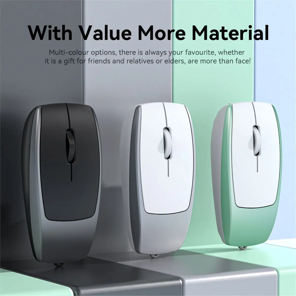 goodidea Card Reader Wireless Bluetooth Mini Mouse Compact Mouse Rechargeable DPI Mouse for Tablet Notebook Office Travel C