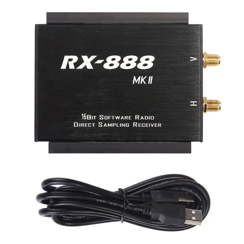 【PORTABLE】SDR Radio Receiver RX-888 MKII Ham Radio Receiver Featuring LTC2208 16 Bit ADC R828D Direct Sampling