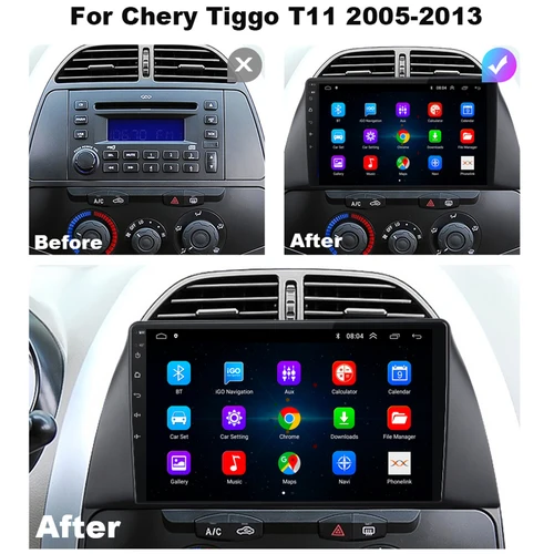 Imagen 2 del producto Android 16 Radio de coche para Chery Tiggo T11 1 2005-2013 Radio de coche reproductor Multimedia GPS 2 din Android Autoradio CarPlay Auto Radio