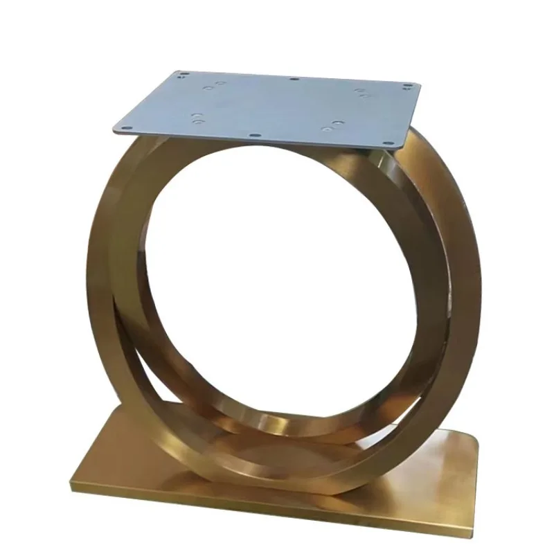 Light luxury stainless steel porch table frame base marble rock slab table legs entry corridor porch bracket