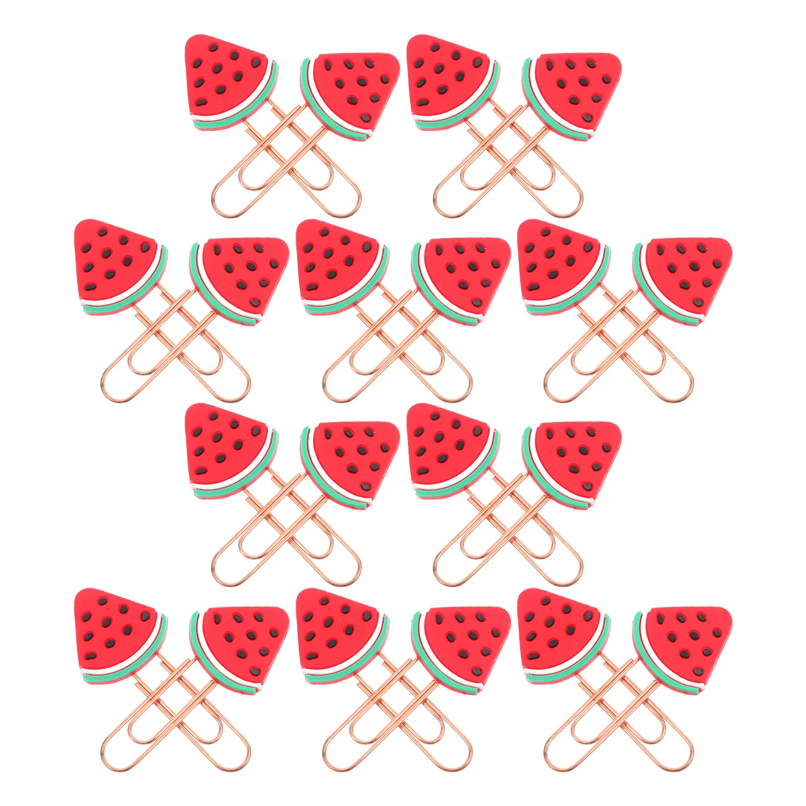 

20Pcs Fruit Paper Clips Cute Rainbow Bookmarks Office School Decorative File Clips Multiuse Colorful Paperclips