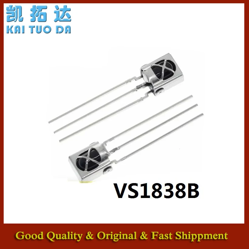 Free Ship 10pcs Infrared Receiver Shielded metal shell low-power anti-interference 38K  IR LED 1838 VS1838BHZ TL1838 1838B