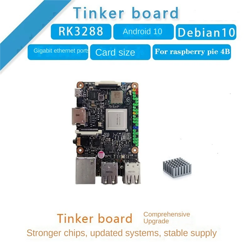 For ASUS Tinker Board RK3288 Quad Core 2GB LPDDR3 Debian 9/Android 6 Development Board Super Firefly Raspberry Pie 4B