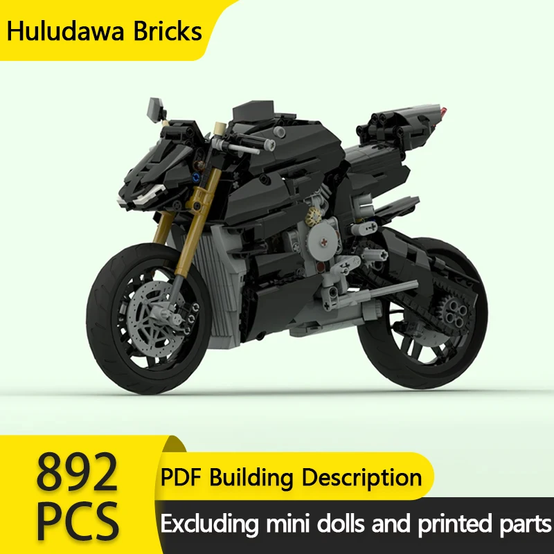 

City Motorcycles Model MOC Building Bricks Road Overlord Locomotive Modular Technology Gifts Holiday Assemble Children Toys Suit