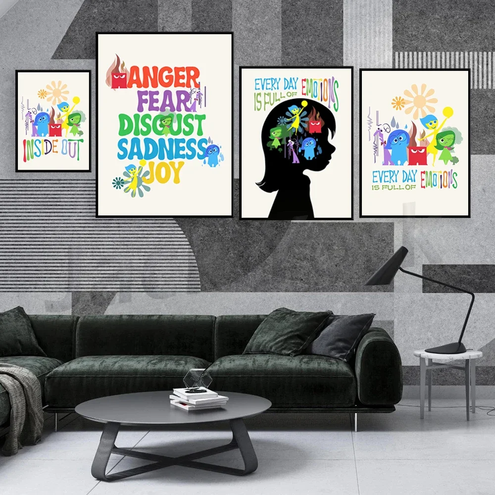 Five Core Emotion Digital Art School Counselor Office Psychology Print Poster Gift Mental Health Diversity Affiche Psychologie
