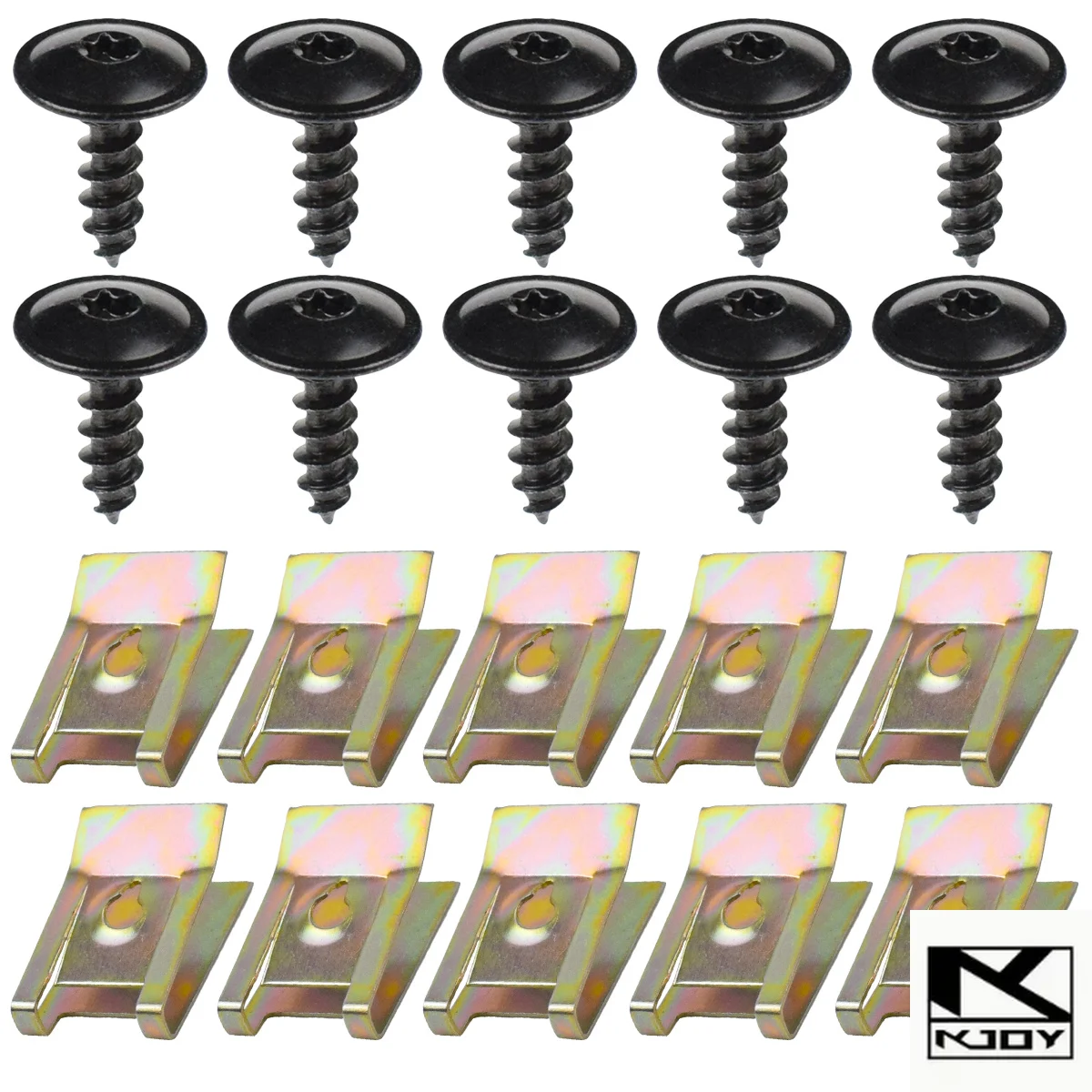 KKJOY Engine Undertray Fastening Clips Torx Screws for Wheel Arch Used for Various Cars
