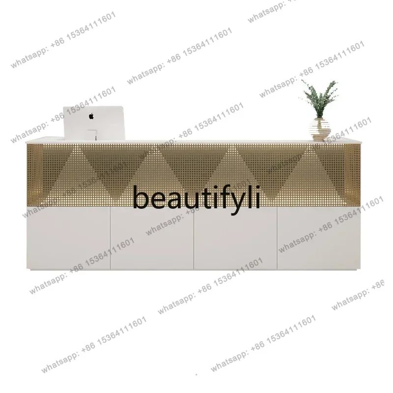 

D30Clothing store checkout page Creative hair salon, simple and modern beauty salon, reception desk Light luxury counter