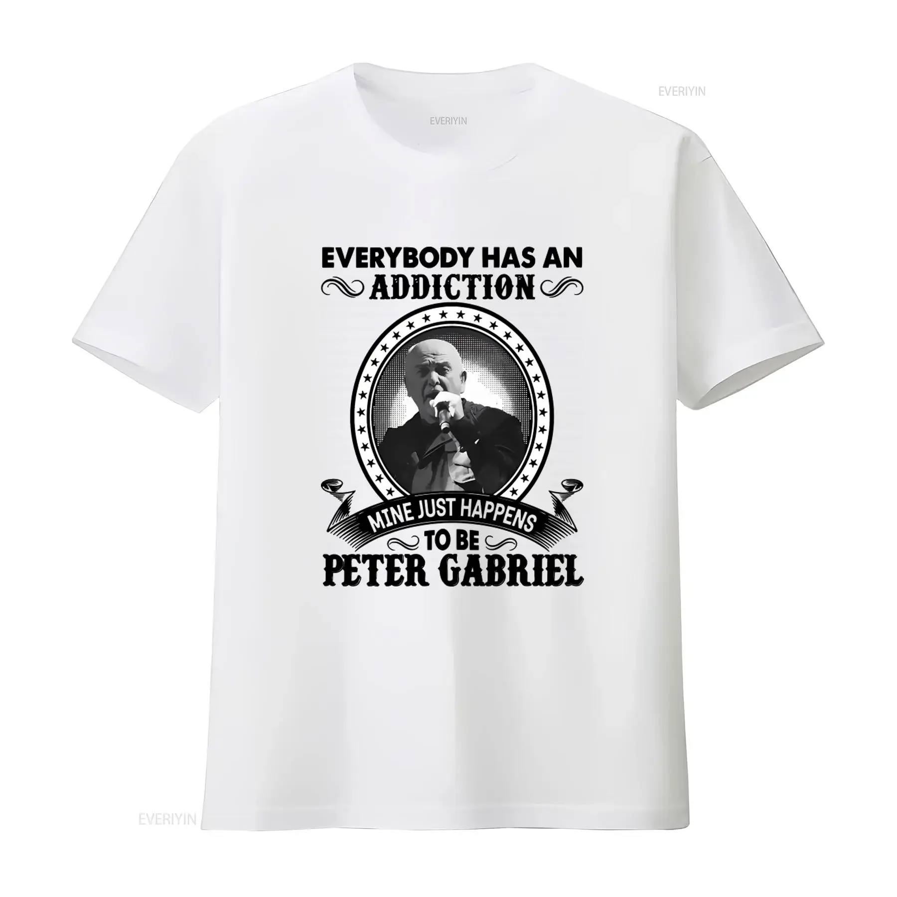 Peter Gabriel Is My Addiction Retro Fan T Shirt 2023 Tour Design  vintage Washed Stylish homme Top For Everyday Wear