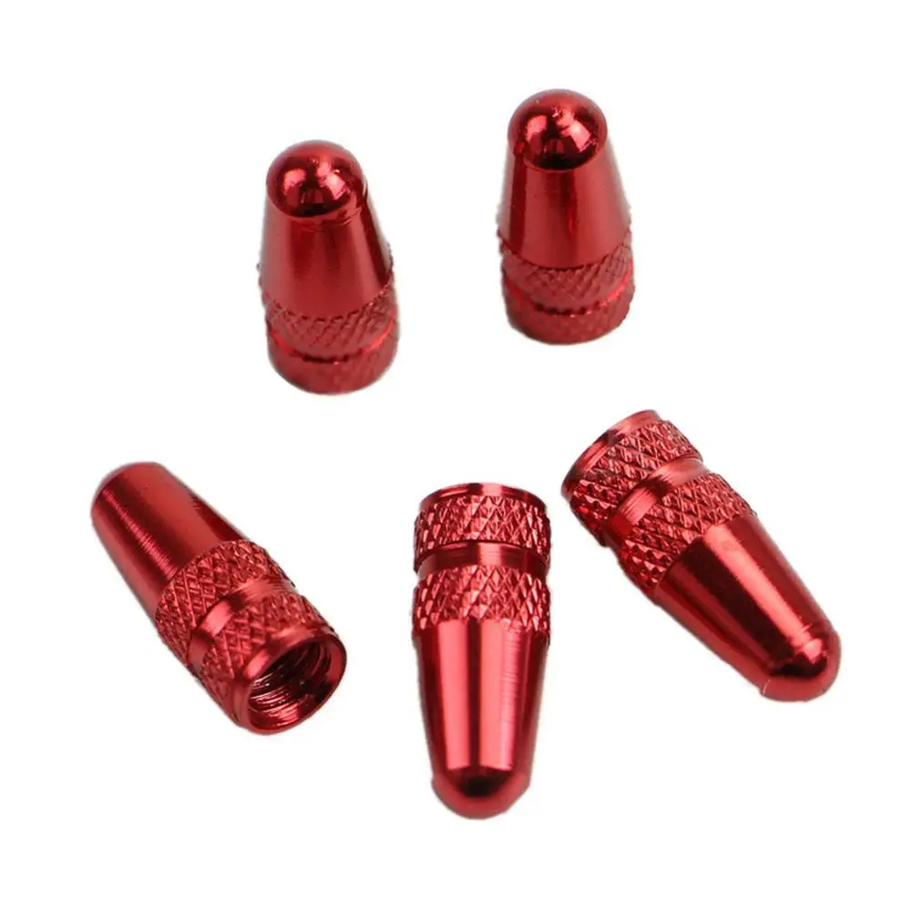 5Pcs Aluminium Alloy Presta Air Valve Caps Bike Bicycle Fixie MTB Presta Wheel Rim Tyre Stem Air Valve Caps Dust Cover Tool