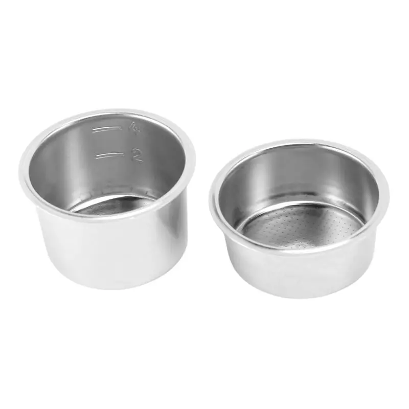 RMWIN-4 Packs Of 51Mm 2/4 Cup Filters, Bottomless Portafilter Replacement Filter Basket For Coffee, For Delonghi EC680 EC685