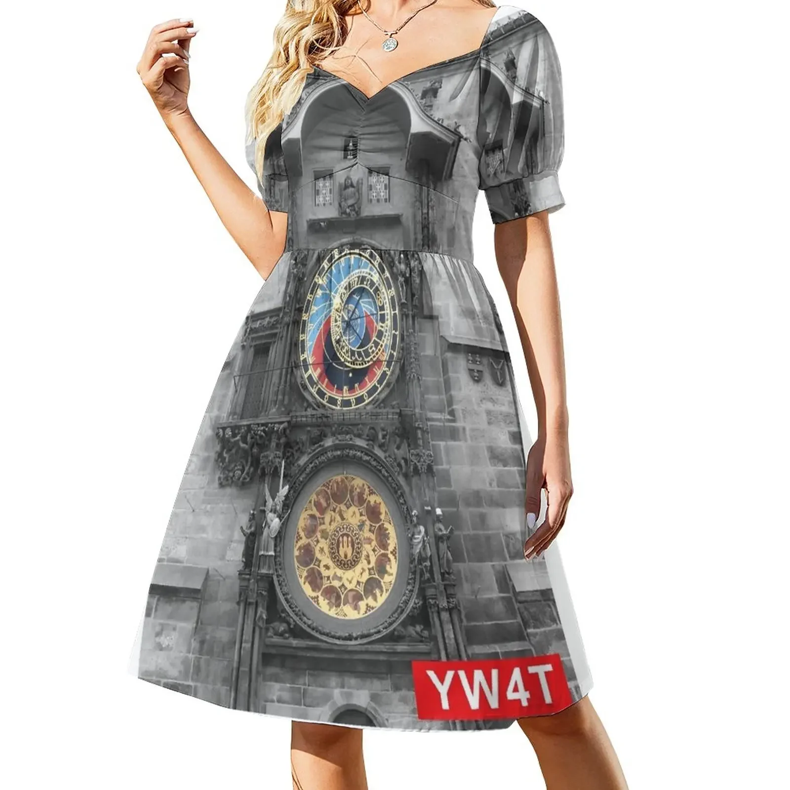 

The Clock YW4T Short-Sleeved Dress elegant and pretty women's dresses luxury women's party dress evening prom