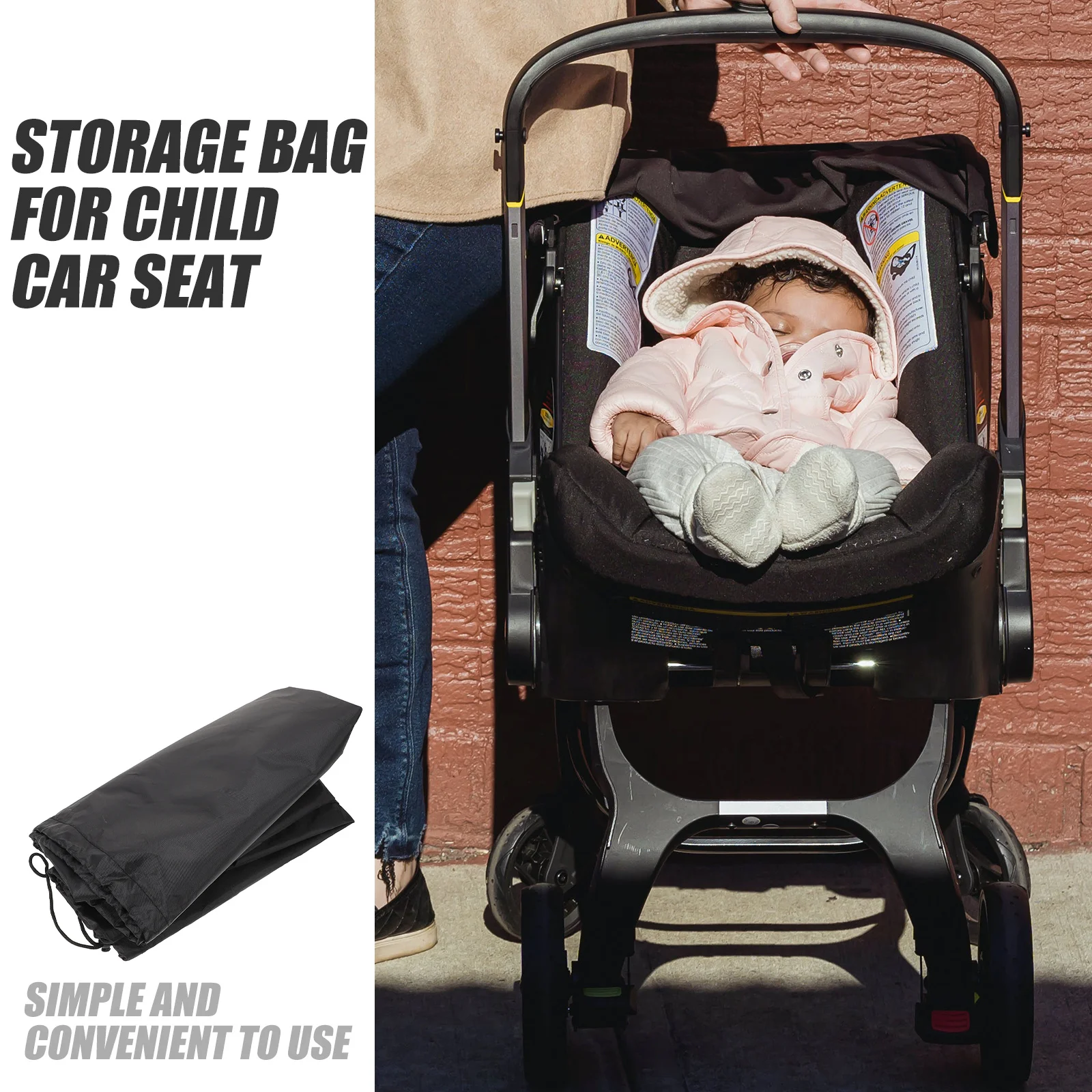 Heavy Duty Dustproof Travel Bag for Child Car Seat Waterproof Stroller Gate Check Cover Large Capacity Travel Storage