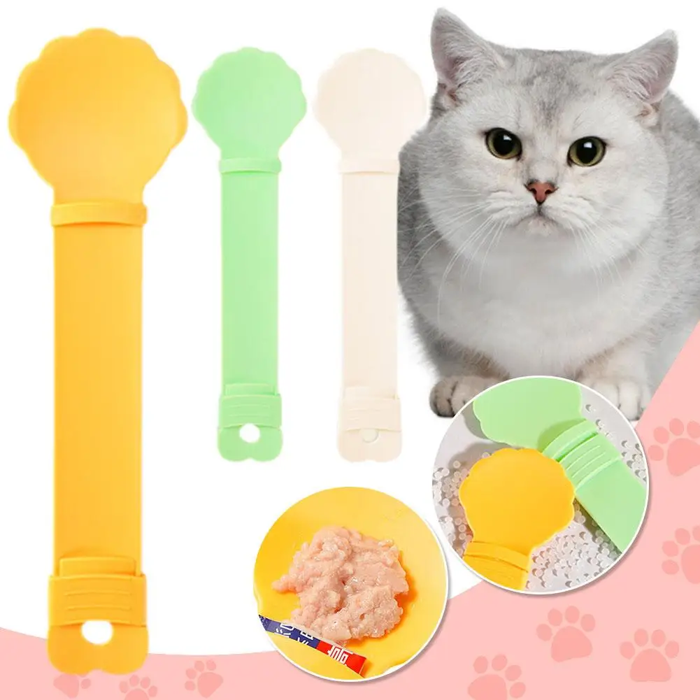 Comida molhada Alimentador Colher para Pet, Snack Líquido Alimentação, Rega Suprimentos, Indoor Kitten Acessórios, K0B8