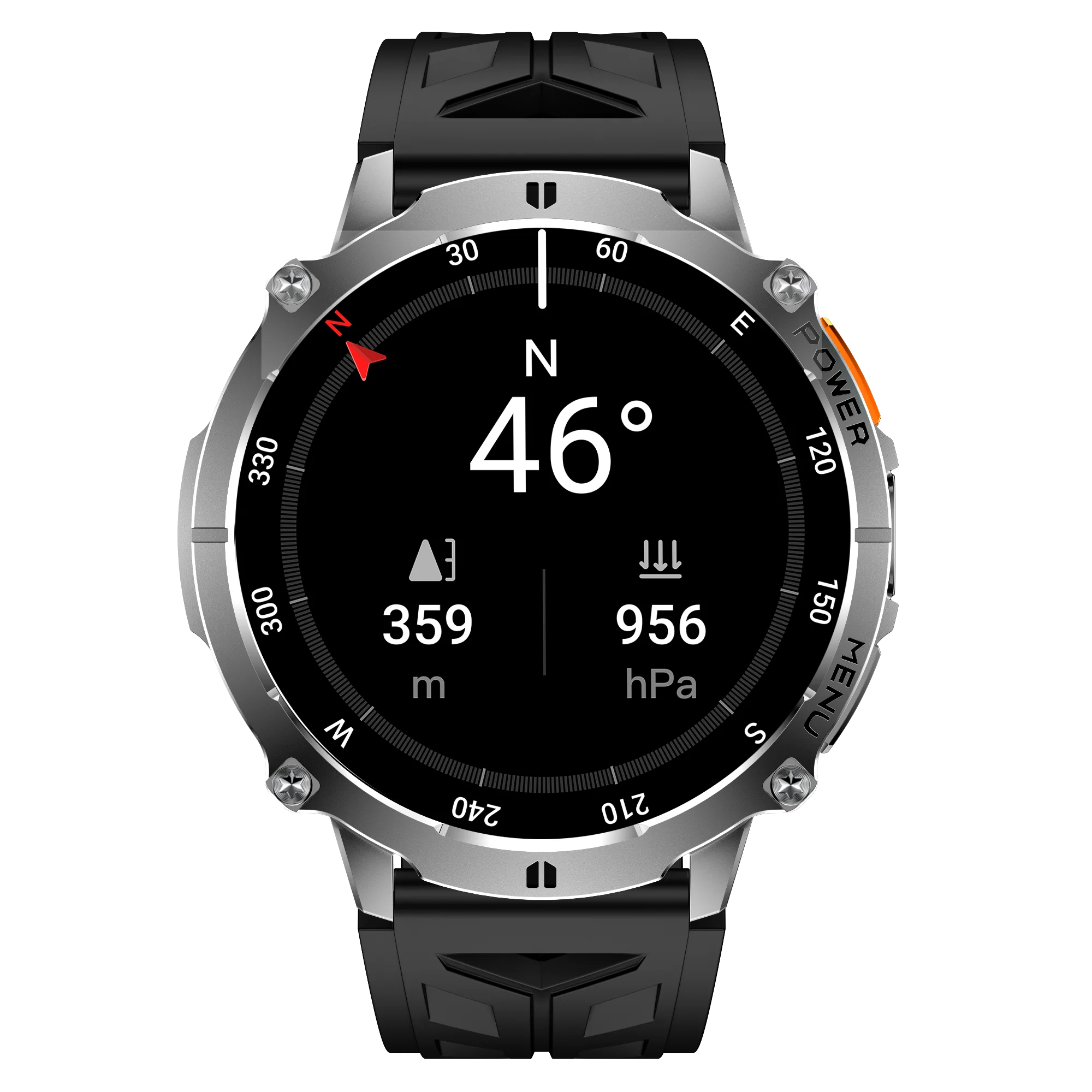 Military T-Rx6 Smartwatch,1.7'AMOLED Screen,150 Day Battery,IP68 Waterproof,Metal,120 Fitness Modes,Flashlight,For Men Women New