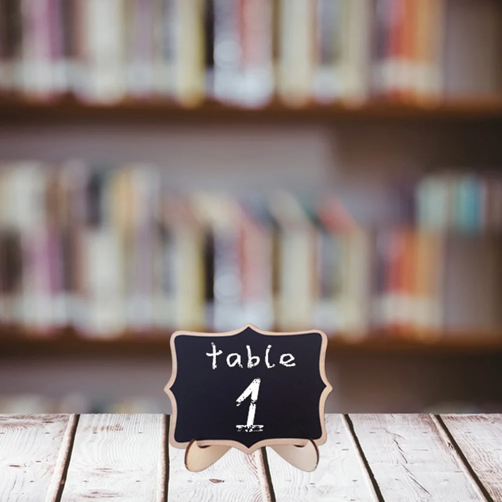

1Set Wooden Mini Chalkboards Small Chalkboard Sign Place Cards Easels Wood Message Board for Crafts Party
