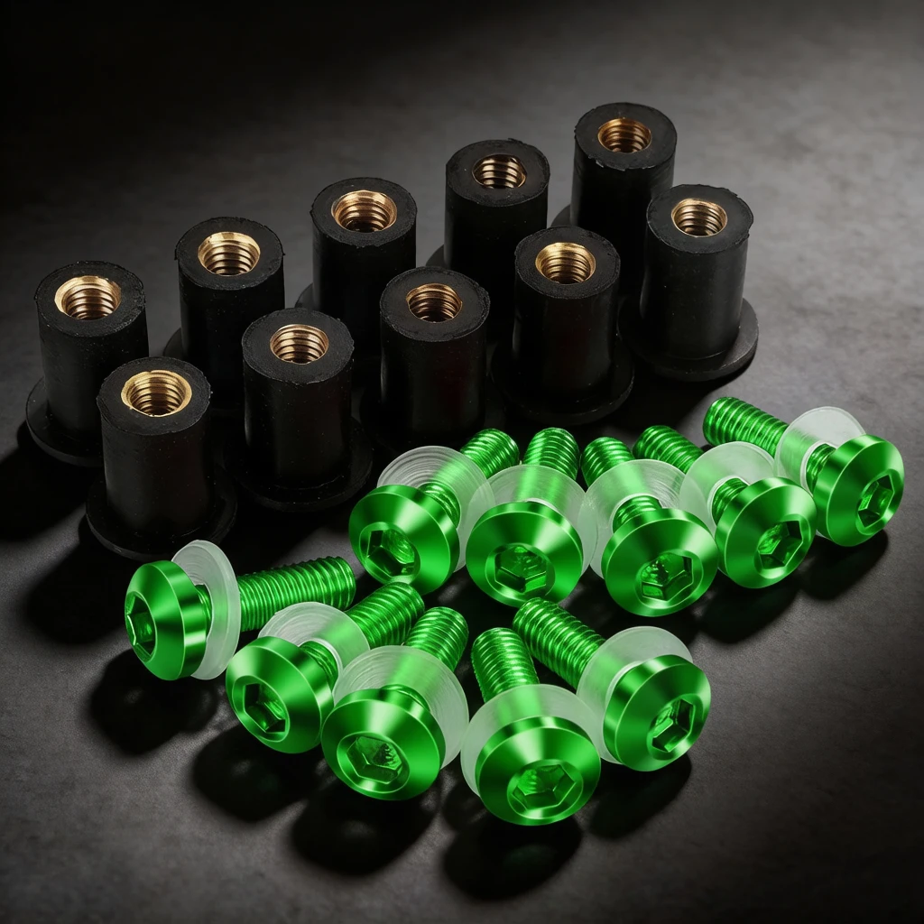 

10PCS For Kawasaki Z1000 SX Z125 Z300 Z400 Z650 Z750 Z800 Z900 RS Motorcycle Windscreen Fairing Cowl Windshield Screws Bolts Nut