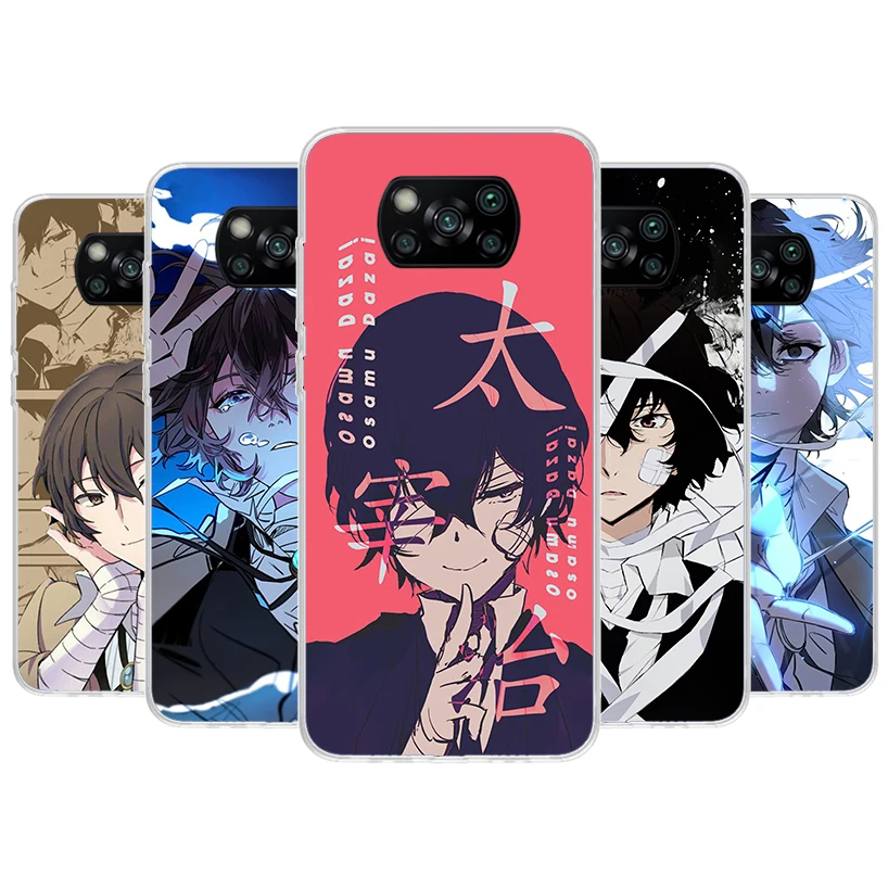 Bungo Stray Dogs Dazai Phone Case For Xiaomi Poco X6 X5 X4 X3 Nfc F6 F5 Pro F4 Gt F3 F2 F1 M5S M4 M3 5G Fundas Soft Shell For Xi