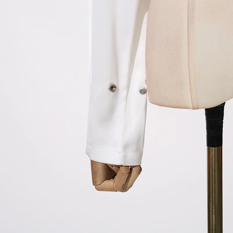 Chemisier châle minimaliste pour femmes, Cape à manches longues, col en v, chemise courte Chic, hauts élégants, esthétique, Slim, printemps été 2025