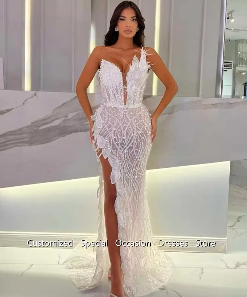 Elegante Ballkleider für Mädch – Elegant Satin Evening Gown Split Bewertung und Preis