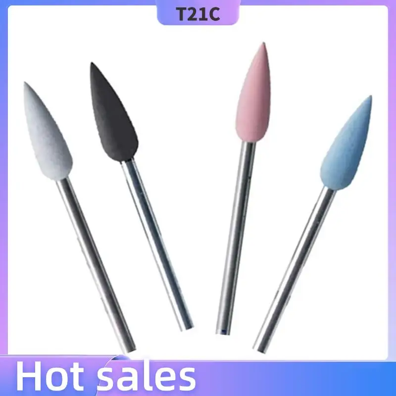 

T21C Silicone Pointed Teardrop Polisher Set Of 12 Silicone Polishing 15 X 5.5Mm Kit Assortment 4 Grades