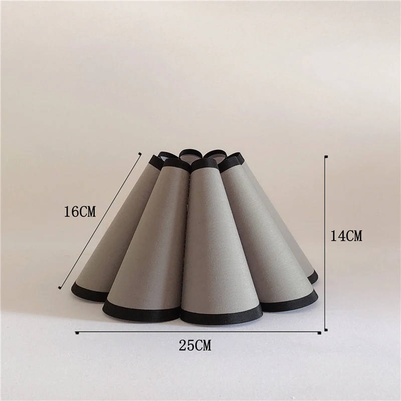 Petal Folding Fabric Lampshade Table Lamp Accessories Vintage Flower Lampshades Hotel Bedroom E27 Pink Lamp Shade Desk Lights