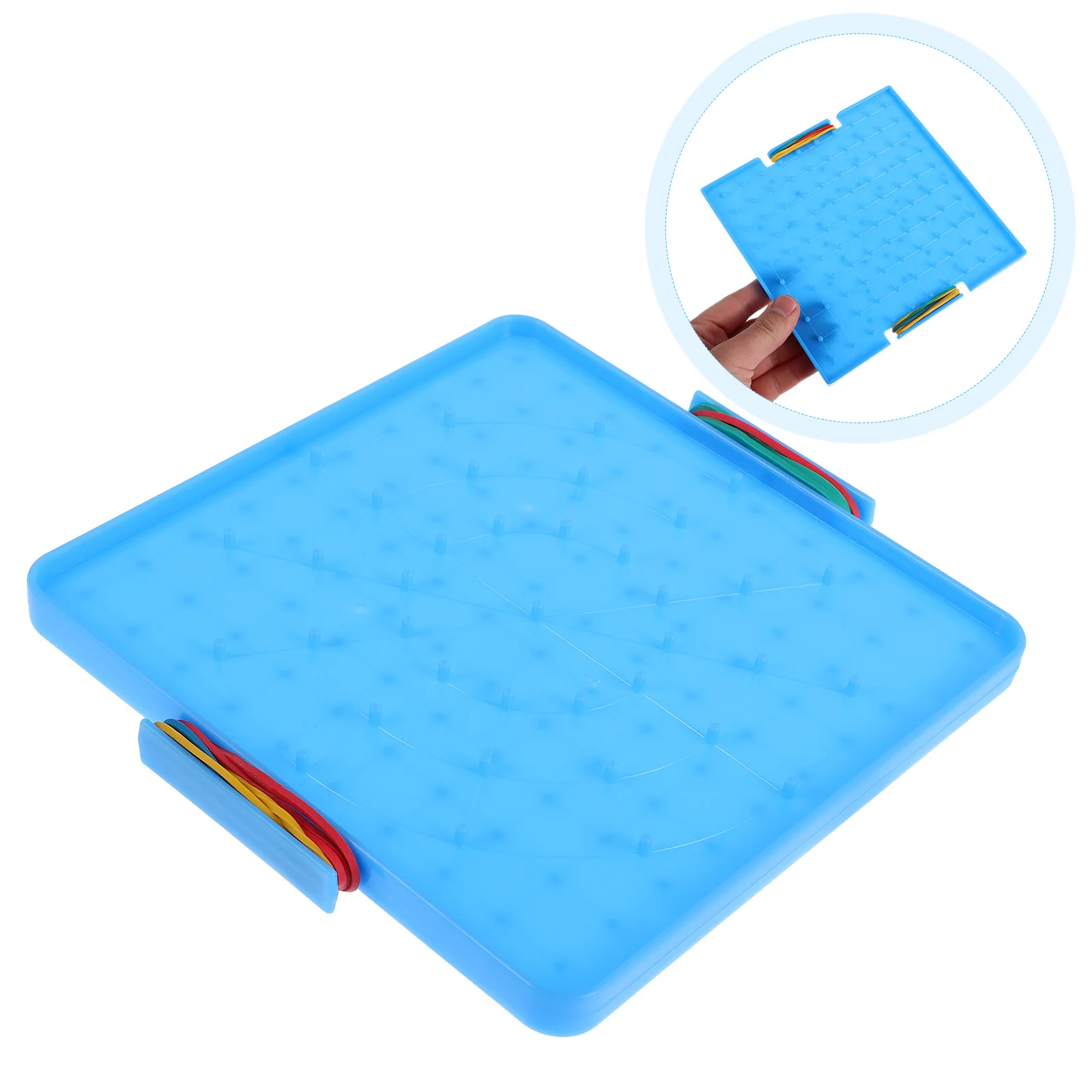 

1pcs Dual Sided Math Pegboard For Kids Geometry Learning Tool Student Activity Board Classroom Home School Set Rubber Blocks