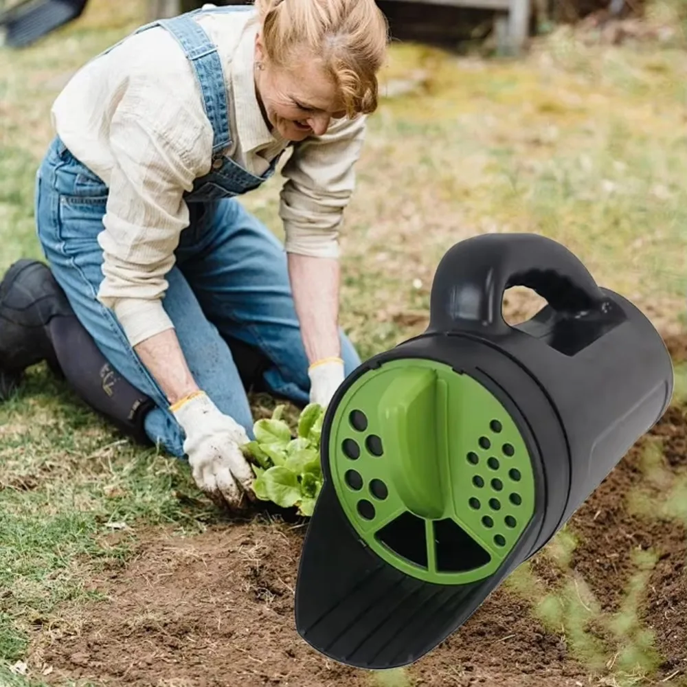 يده مفرشة البذور دليل آلة بذارة الحديقة قابل للتعديل افتتاح أحجام الحديقة الأسمدة مفرشة البذور موزع أداة حديقة المنزل