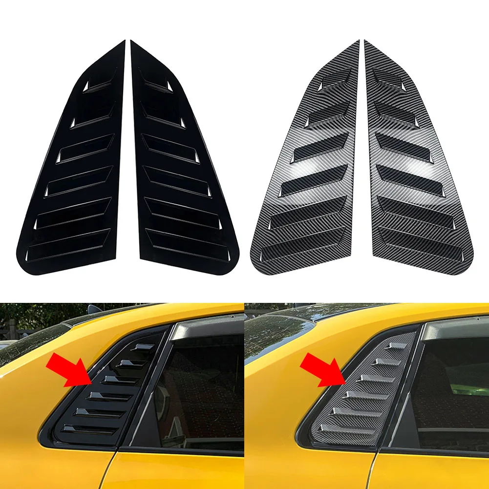 2 Pcs Car Rear Window Shutter Louvers Cover Trim For Subaru Impreza WRX STI 2011 2012 2013 2014 ABS Plastic