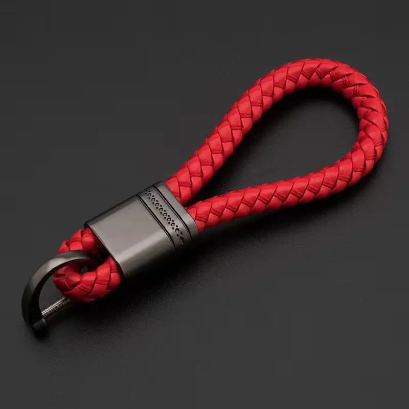 Hand-Woven Key Ring Leather Car KeyChain Men Women Rope Key Chain Waist Keyring Charm Key Holder Gift Jewelry