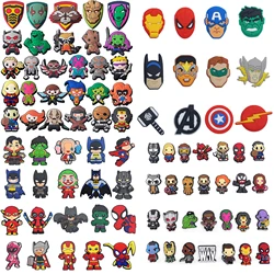 5-28pcs/set Marvel superhero Iron Man Spider-Man Series for Shoe Charms Accessories for Classic Clog Shoe Decoration Kids Gifts