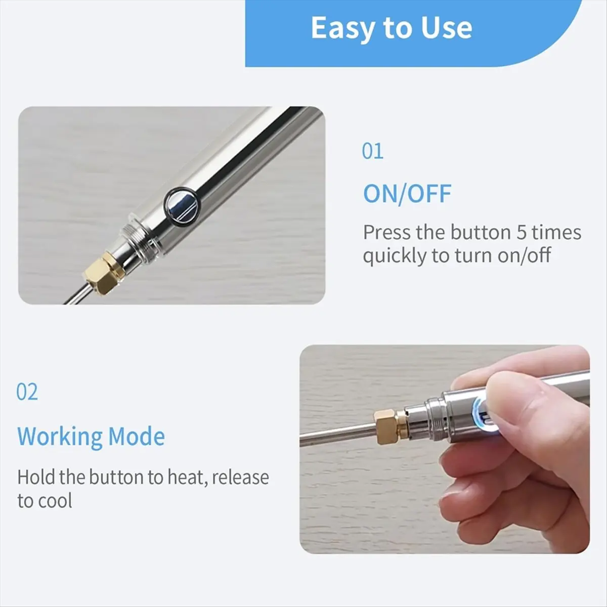 Rechargeable Thread Zapper Tool: Replaceable Tip for Finishing Threads Ends of Craft Beading,Embroidery, Leather Sewing