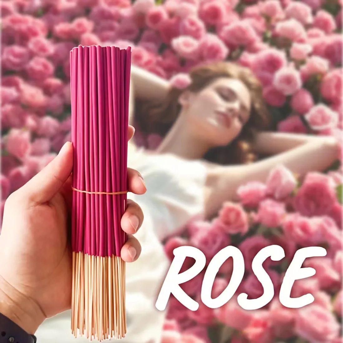 8.66inch Rose Incense Sticks Natural Rose Fragrance Suitable for Bedroom Incense, Enhancing the Scent in the Living Room, Yoga Meditation Relaxation, Travel Portability, Etc. Suitable for Fragrance Enthusiasts, People Who Love Fragrance, Fragrance Lovers, Etc. Whether It's Mother's Day, Valentine's Day, Birthdays, Best Friend's Day, Anniversaries, or Christmas, Thanksgiving, New Year, It Is a Thoughtful Gift. the Gentle Fragrance Brings a Comfortable Experience